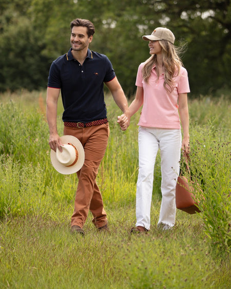 Navy Tipped Plain Polo